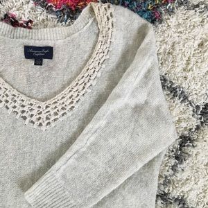 American Eagle Wool Blend Sweater V Neck